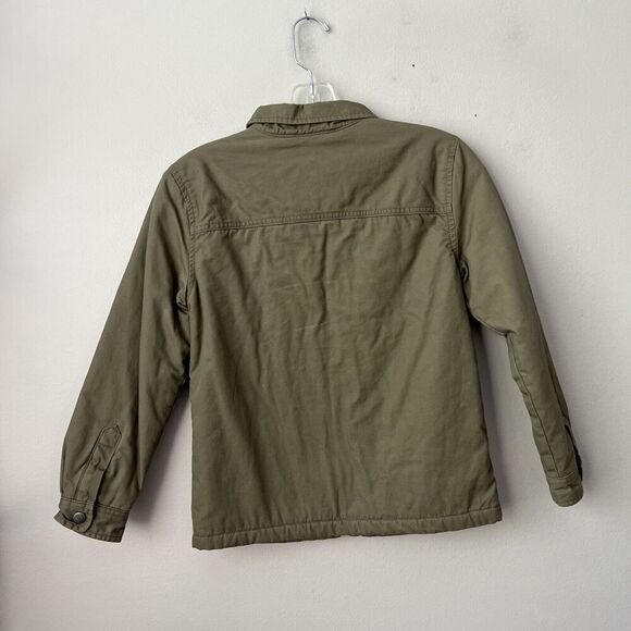 Hanna Andersson Jacket Boys Size 8 Canvas Utility Olive Green Full Zip Youth - Picture 5 of 13
